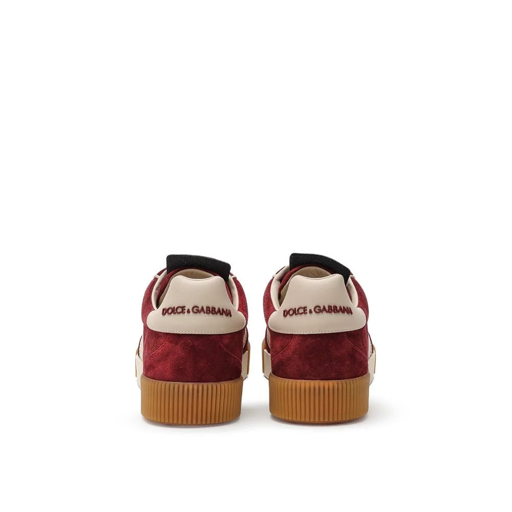 Dolce & Gabbana Bordeaux Leather Low Top Sneakers - EU43.5/US10.5