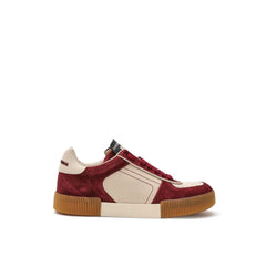 Dolce & Gabbana Bordeaux Leather Low Top Sneakers - EU43.5/US10.5