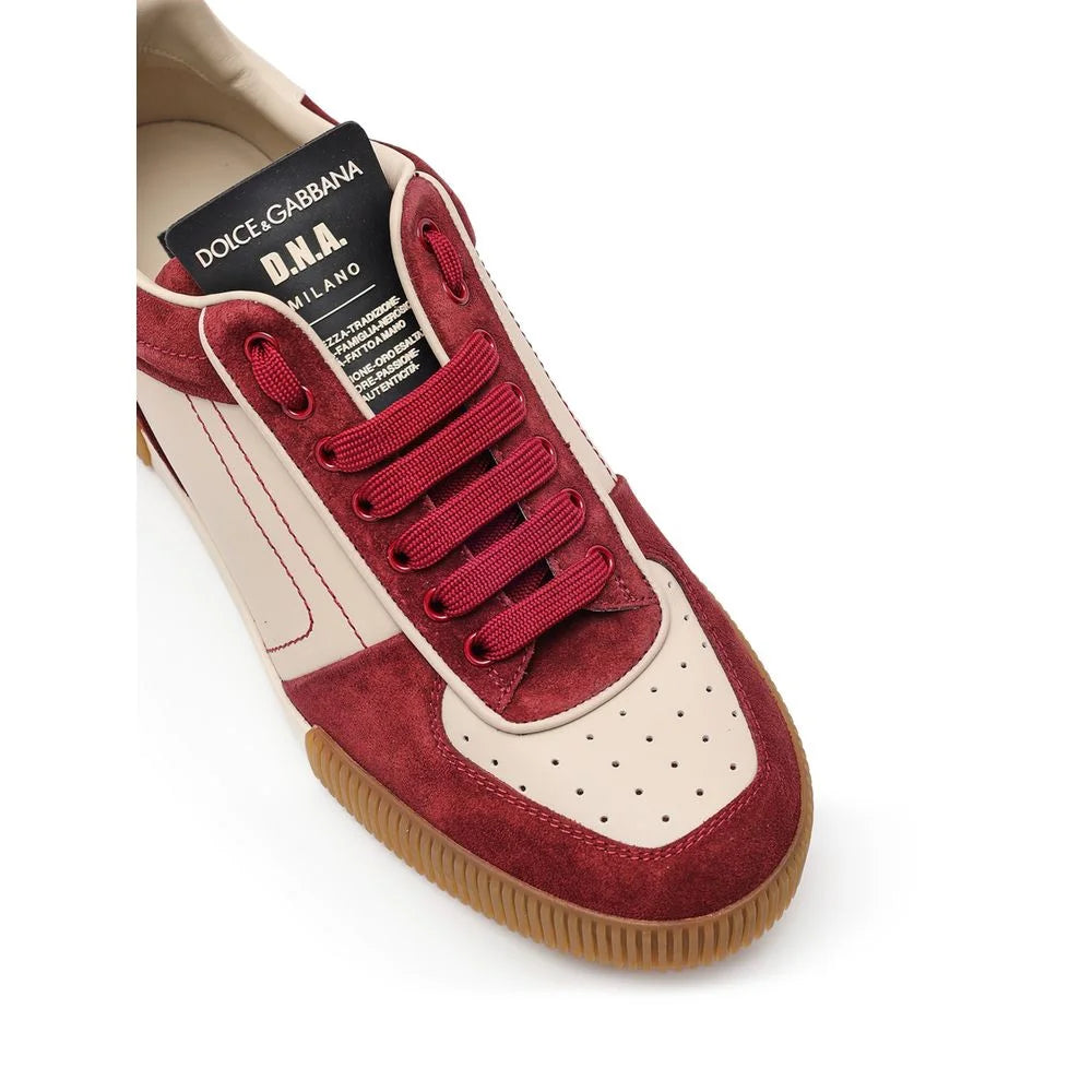 Dolce & Gabbana Bordeaux Leather Low Top Sneakers - EU43.5/US10.5