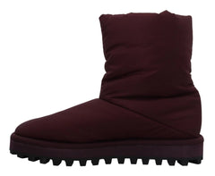 Dolce & Gabbana Bordeaux Nylon Boots Padded Mid Shoes - EU44/US11 - Boots
