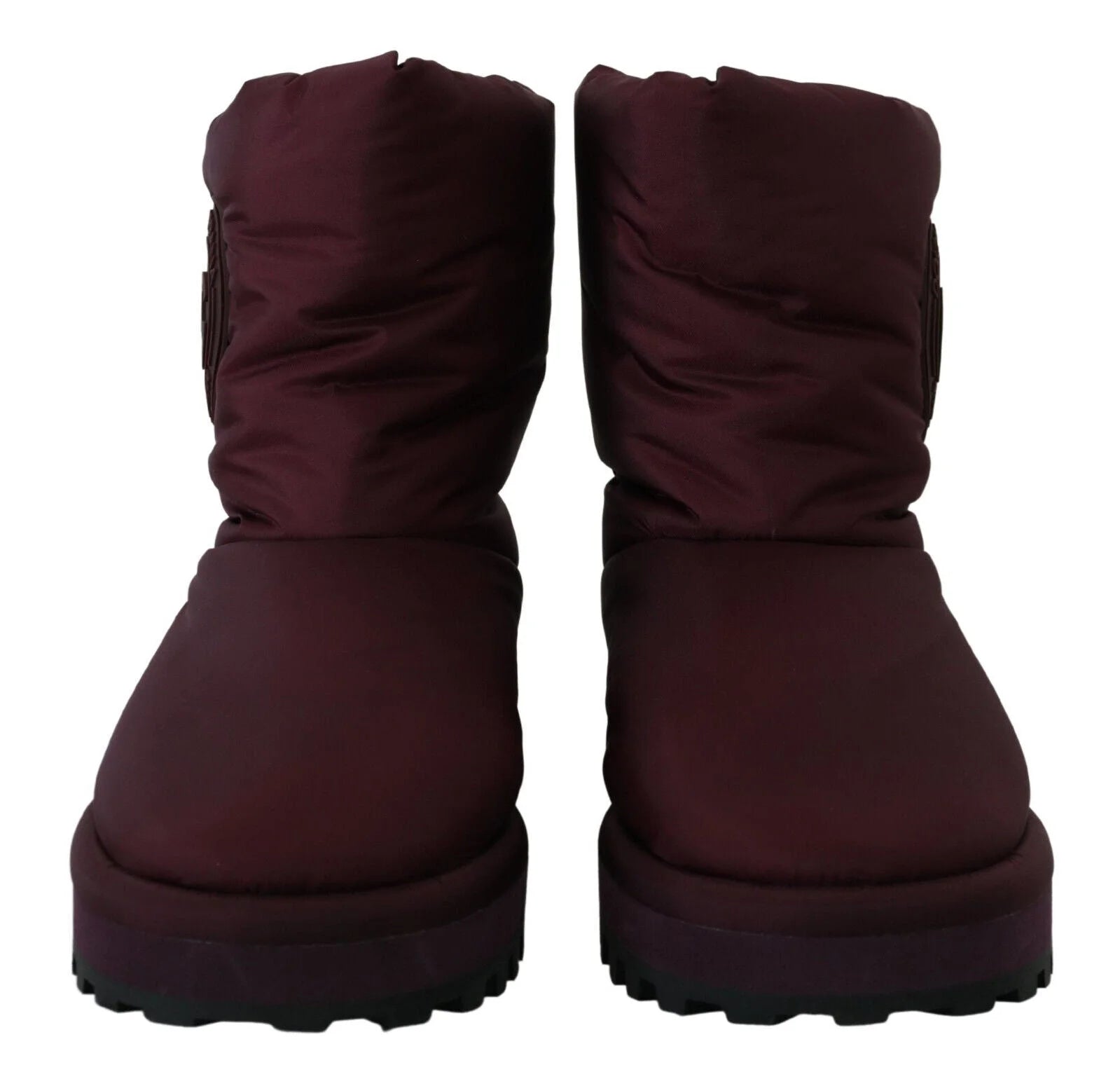 Dolce & Gabbana Bordeaux Nylon Boots Padded Mid Shoes - EU44/US11
