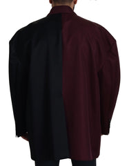 Dolce & Gabbana Bordeaux Polyester Double Breasted Jacket - IT50 | L - Sport Jackets