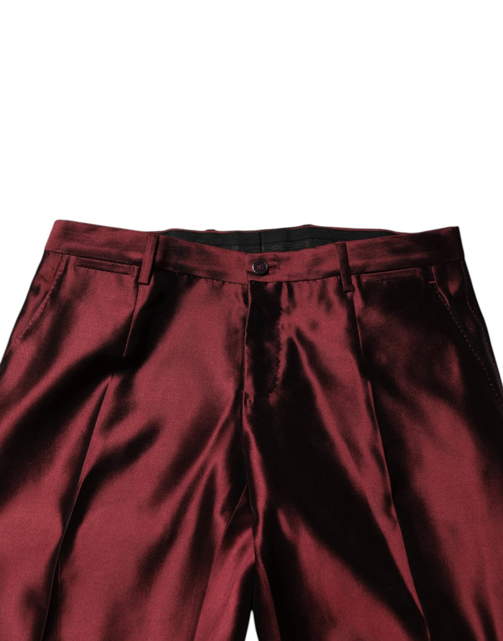 Dolce & Gabbana Bordeaux Silk 2 Piece Single Breasted Suit - IT50 | L - Suits