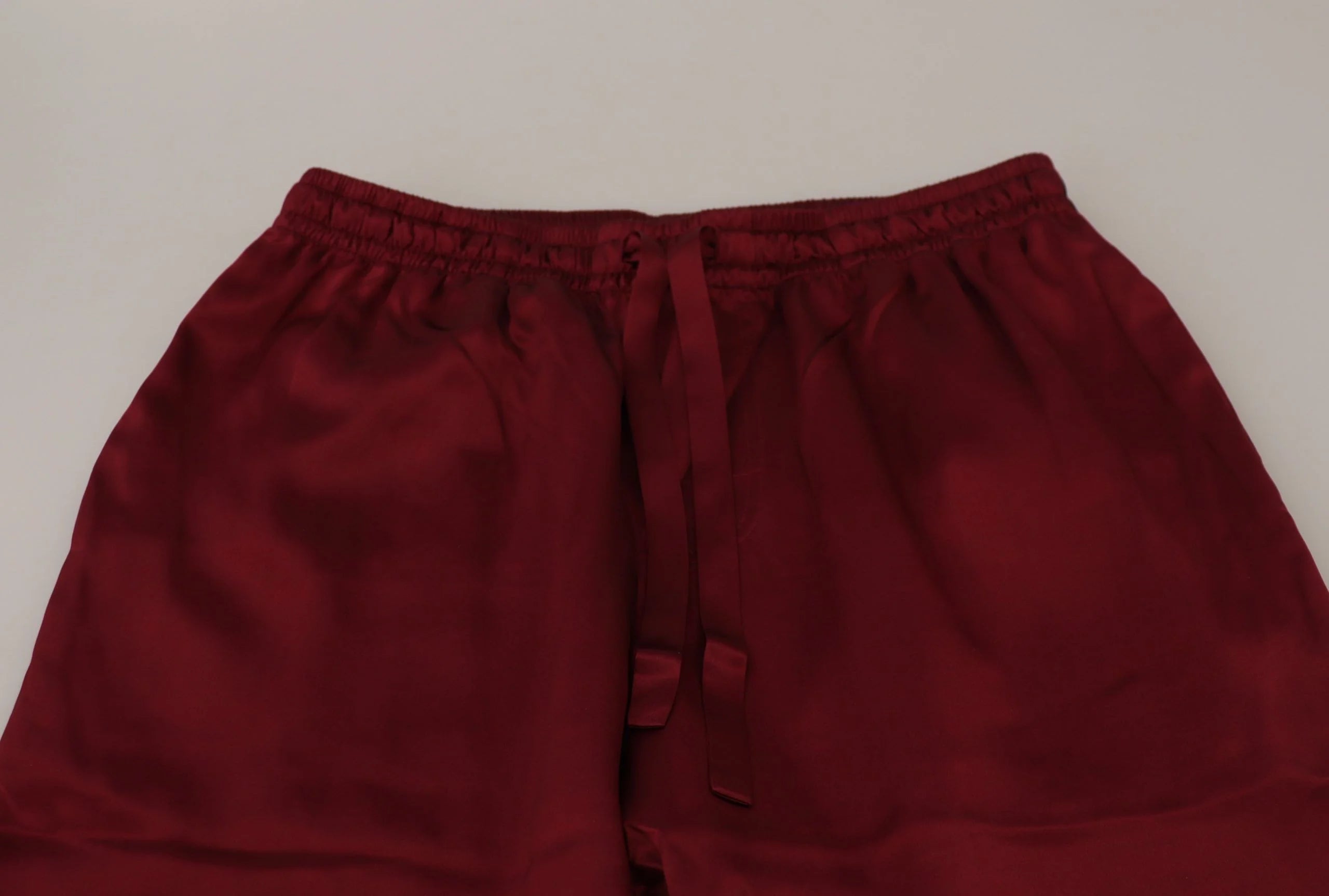 Dolce & Gabbana Bordeaux Silk DG Sleep Lounge Pants - IT48 | M - Joggers