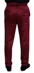 Dolce & Gabbana Bordeaux Silk DG Sleep Lounge Pants - IT48 | M - Joggers