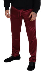 Dolce & Gabbana Bordeaux Silk DG Sleep Lounge Pants - IT48 | M - Joggers