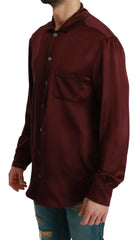 Dolce & Gabbana Bordeaux Silk Pajama Casual Shirt - IT40 | M - Loungewear Tops