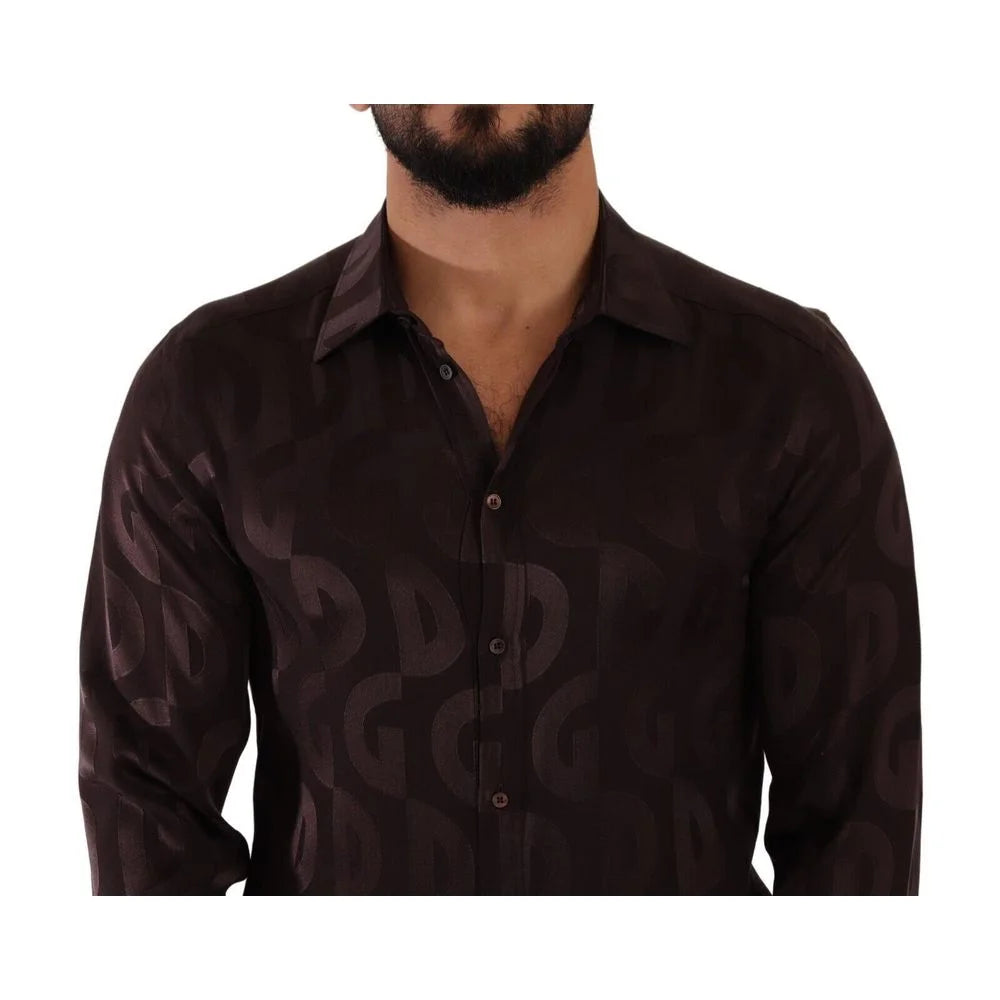 Dolce & Gabbana Bordeaux Silk Shirt - IT40 | M