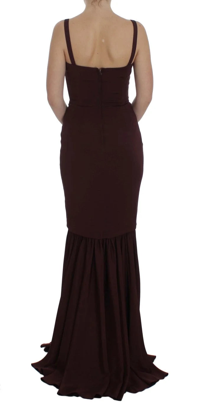 Dolce & Gabbana Bordeaux Stretch Full Length Sheath Dress - IT40|S - Dresses