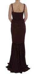 Dolce & Gabbana Bordeaux Stretch Full Length Sheath Dress - IT40|S - Dresses