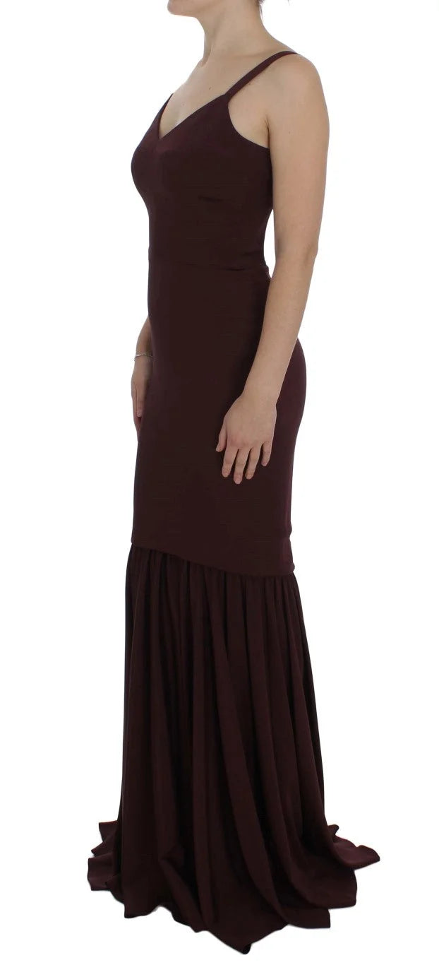 Dolce & Gabbana Bordeaux Stretch Full Length Sheath Dress - IT40|S - Dresses