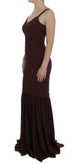 Dolce & Gabbana Bordeaux Stretch Full Length Sheath Dress - IT40|S - Dresses