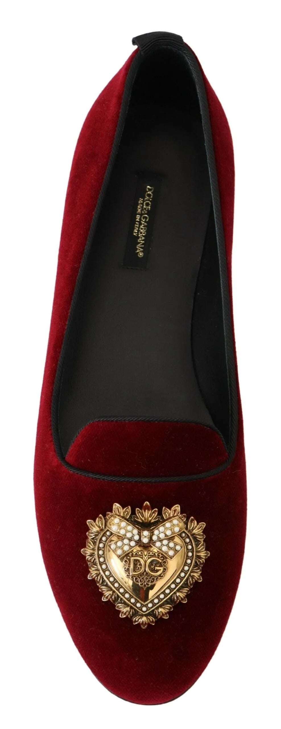 Dolce & Gabbana Bordeaux Velvet Slip-On Loafers Flats Shoes - EU35.5/US5 - Flats