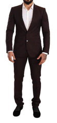 Dolce & Gabbana Bordeaux Wool MARTINI Slim Fit Suit - IT46 | S - Pant Suits