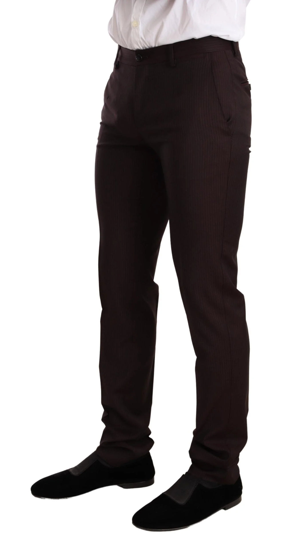 Dolce & Gabbana Bordeaux Wool MARTINI Slim Fit Suit - IT46 | S - Pant Suits