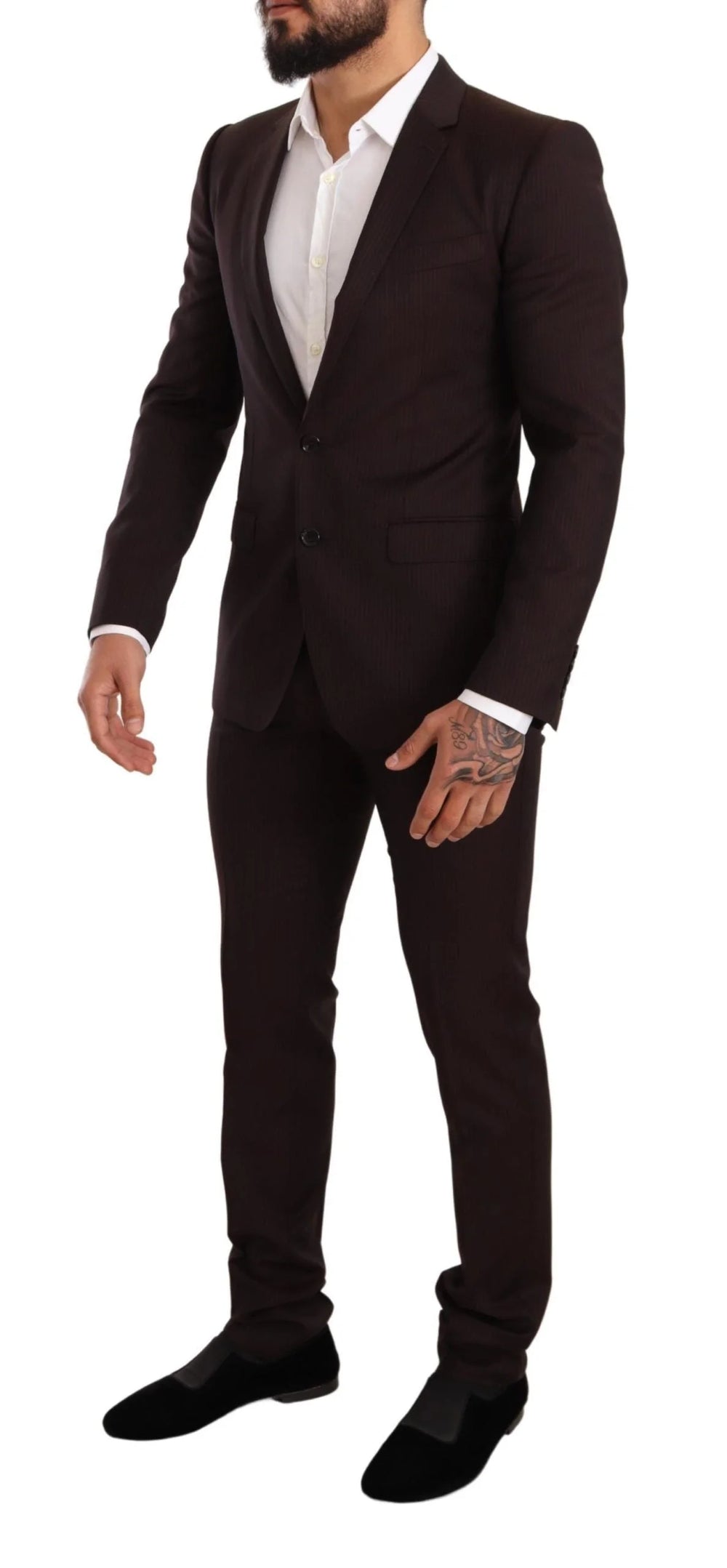 Dolce & Gabbana Bordeaux Wool MARTINI Slim Fit Suit - IT46 | S - Pant Suits