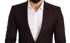 Dolce & Gabbana Bordeaux Wool MARTINI Slim Fit Suit - IT46 | S - Pant Suits