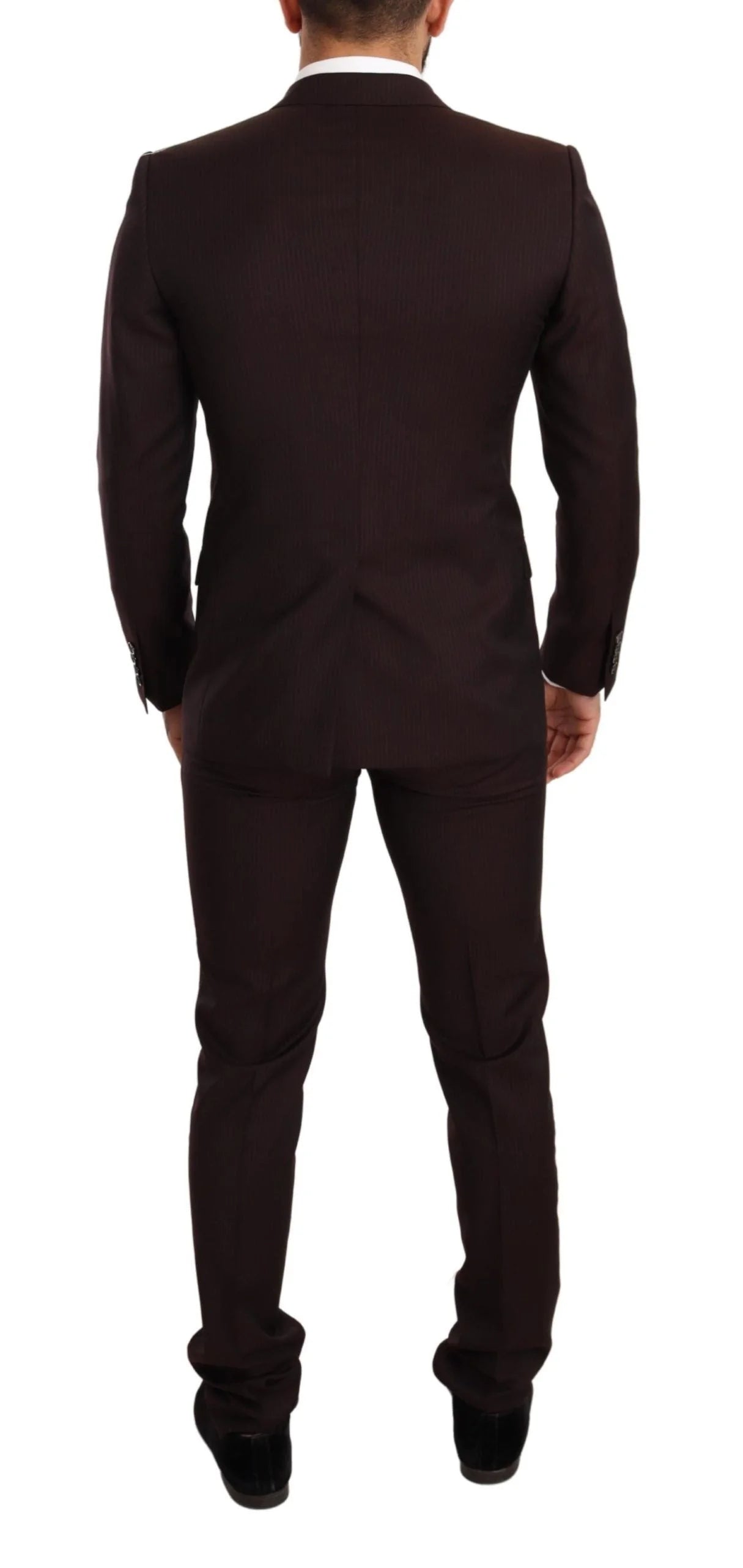 Dolce & Gabbana Bordeaux Wool MARTINI Slim Fit Suit - IT46 | S - Pant Suits