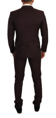 Dolce & Gabbana Bordeaux Wool MARTINI Slim Fit Suit - IT46 | S - Pant Suits