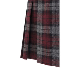 Dolce & Gabbana Bordeaux Wool Mini Skirt - IT40|S