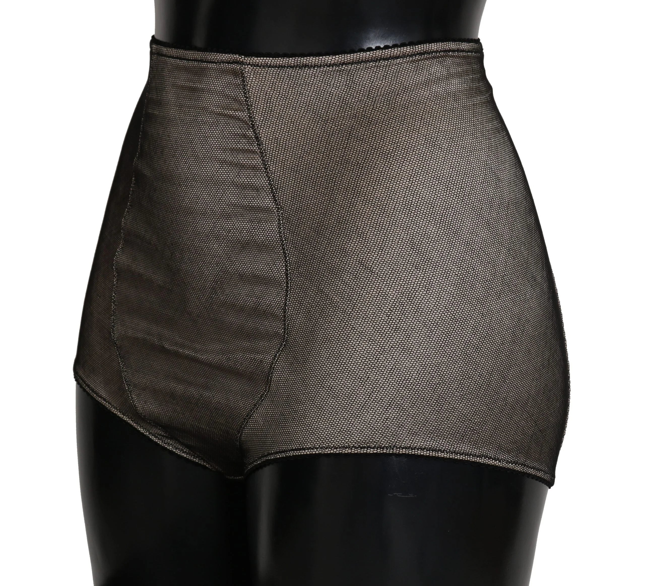 Dolce & Gabbana Bottoms Underwear Beige With Black Net - IT | XS