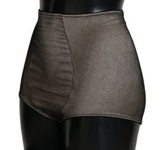 Dolce & Gabbana Bottoms Underwear Beige With Black Net - IT | XS