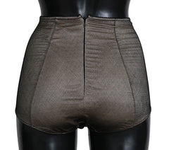 Dolce & Gabbana Bottoms Underwear Beige With Black Net - IT | XS - Briefs