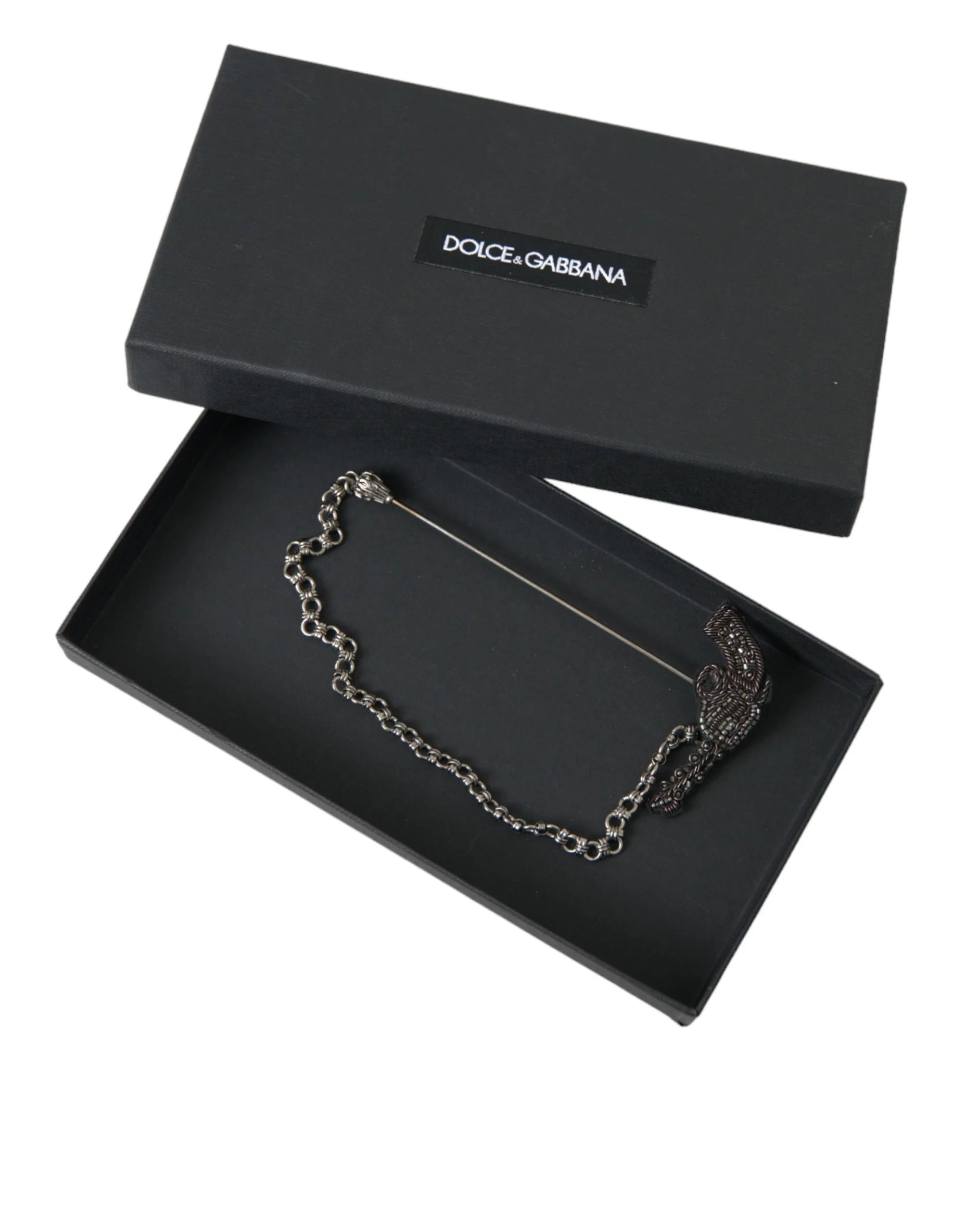 Dolce & Gabbana Brass Copper Silk Revolver Gun Men Brooch Lapel Pin - Brooches & Lapel Pins