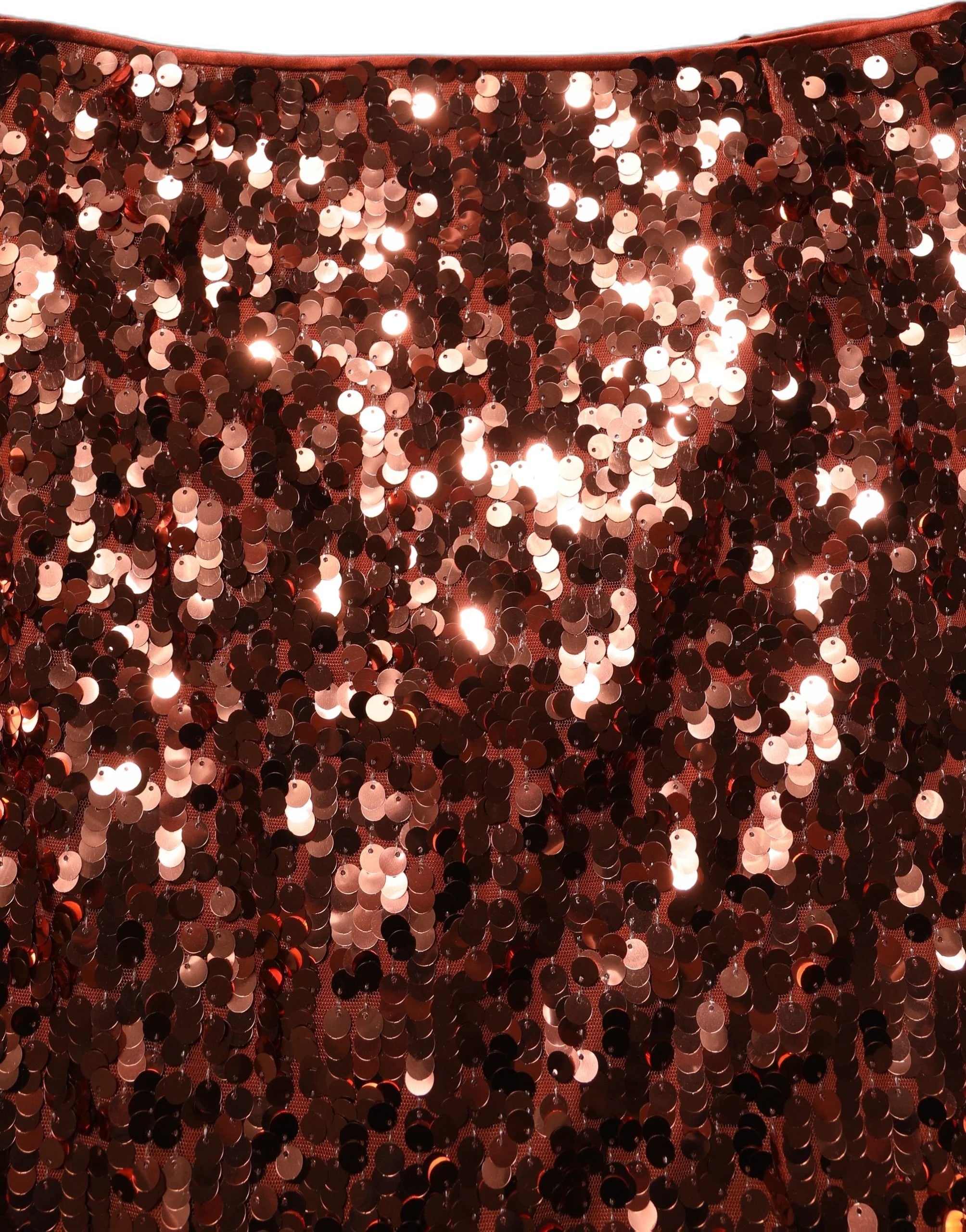 Dolce & Gabbana Bronze Sequin HighWaist PencilCut Midi Skirt - IT44 | L