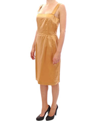 Dolce & Gabbana Bronze silk sheath dress - IT36|XXS - Dresses