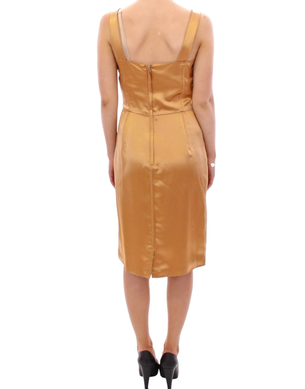 Dolce & Gabbana Bronze silk sheath dress - IT36|XXS - Dresses