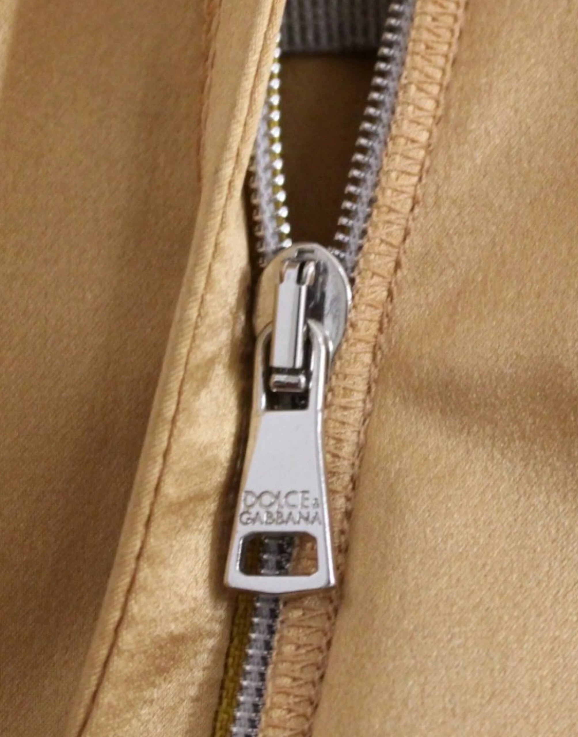 Dolce & Gabbana Bronze silk sheath dress - IT36|XXS - Dresses