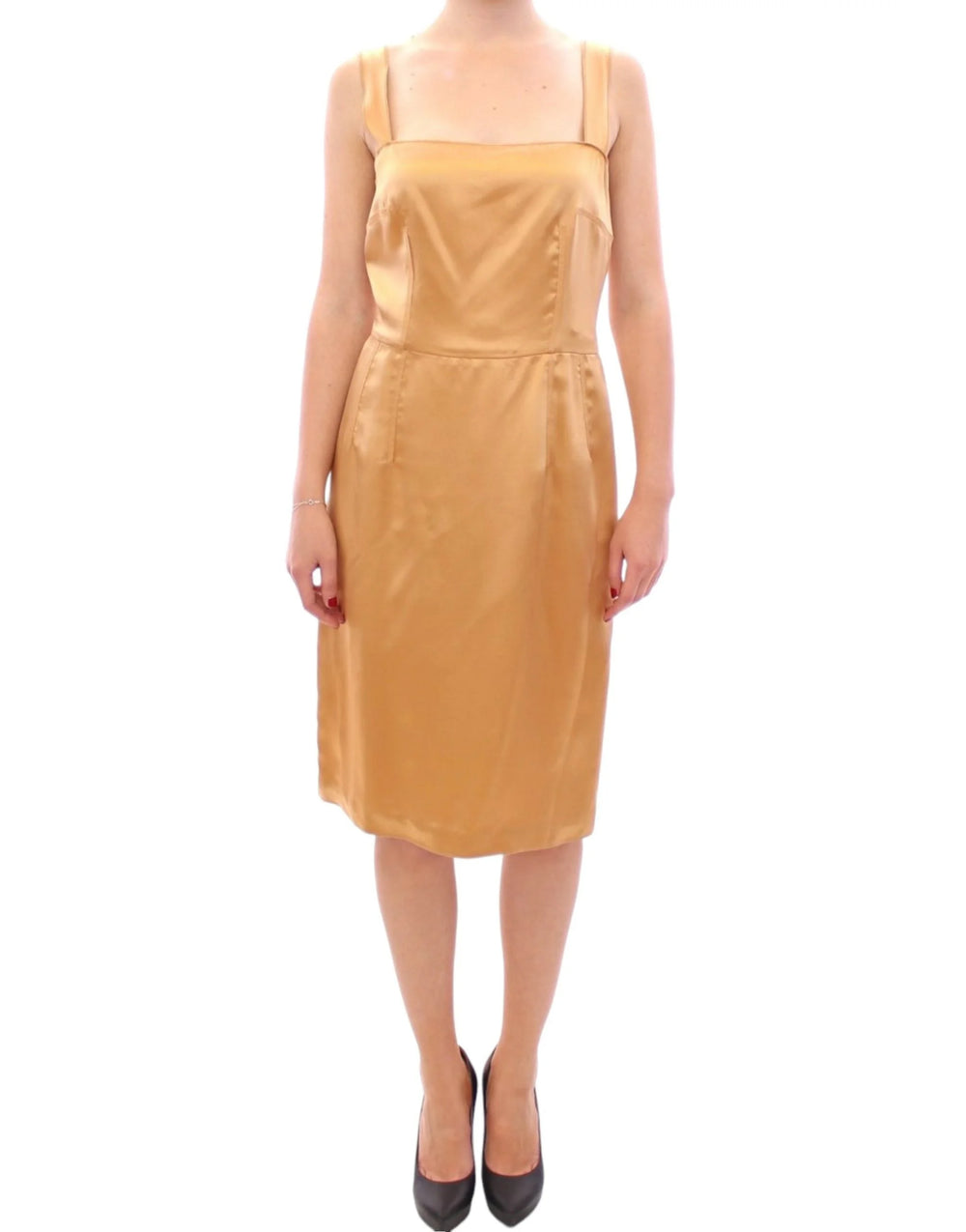 Dolce & Gabbana Bronze silk sheath dress - IT36|XXS - Dresses
