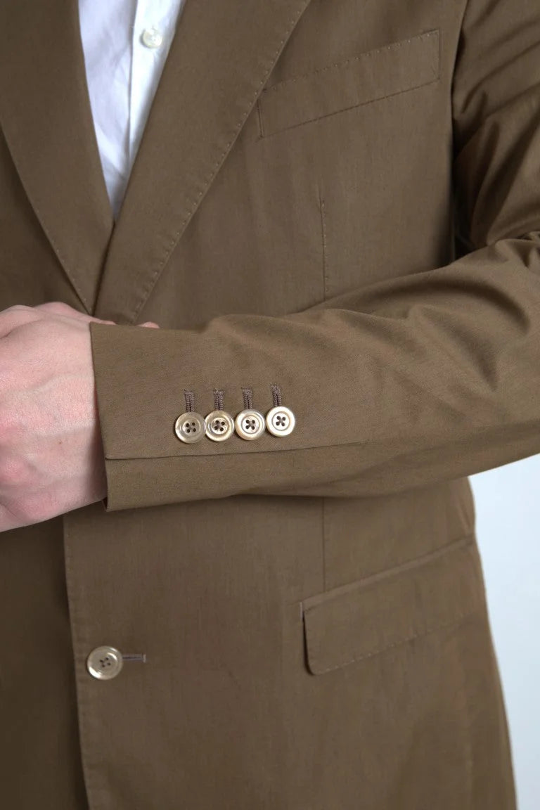 Dolce & Gabbana Brown 2 Piece Single Breasted TAORMINA Suit - IT56 | XL - Pant Suits