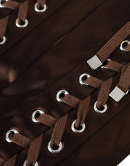 Dolce & Gabbana Brown Acetate Lace Up Fingerless Gloves - Gloves & Mittens