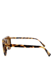 Dolce & Gabbana Brown Acetate Round Leopard Print Eyewear Sunglasses - Sunglasses