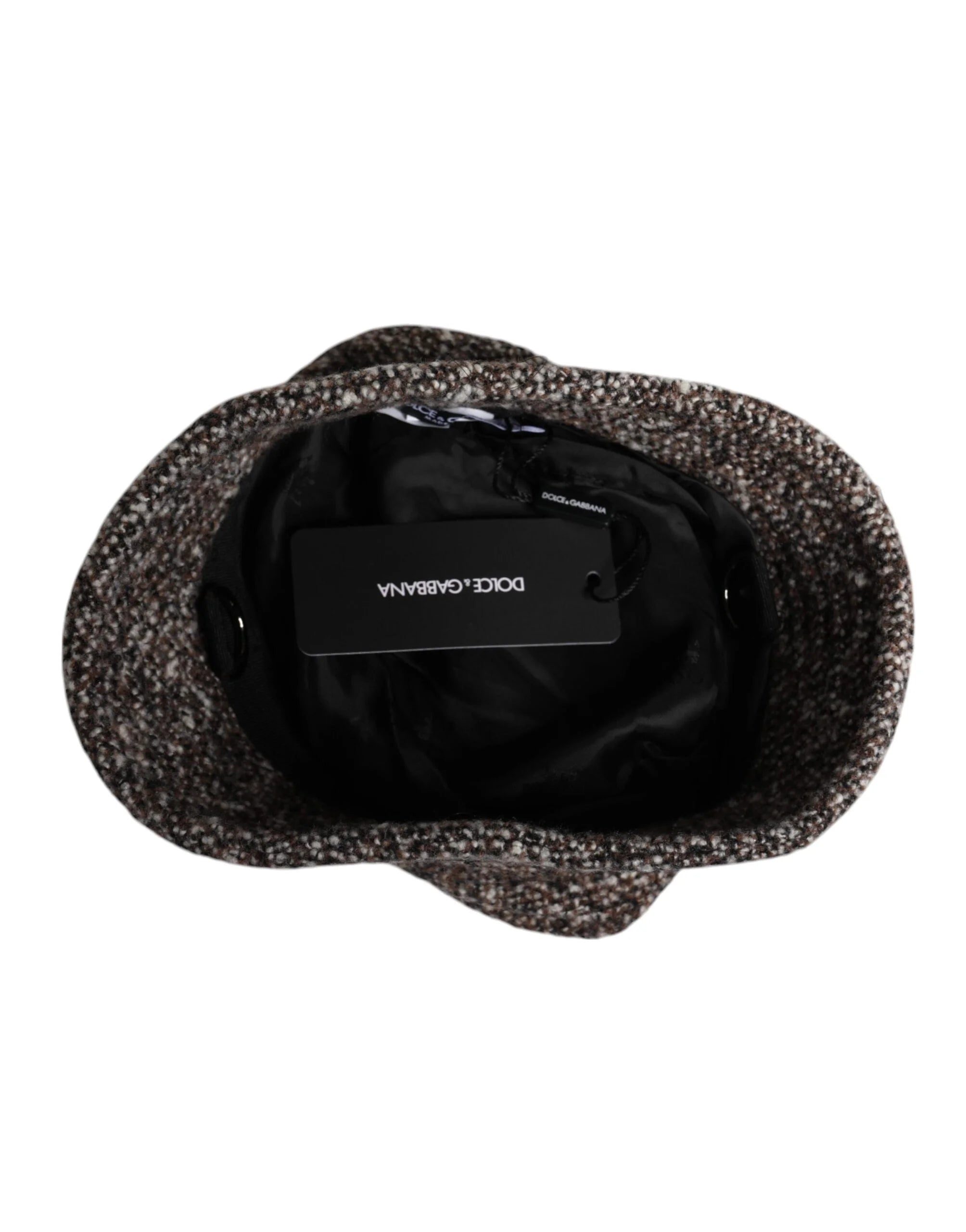 Dolce & Gabbana Brown Alpaca Wool Woven Bucket Hat - 59 cm|L - Bucket Hats
