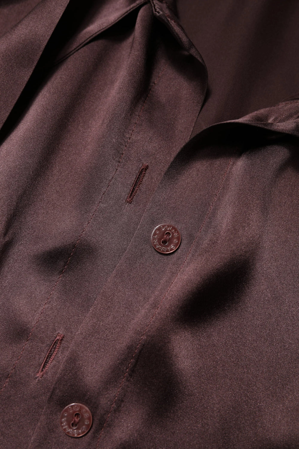 Dolce & Gabbana Brown Ascot Collar Long Sleeve Blouse Top - Blouses