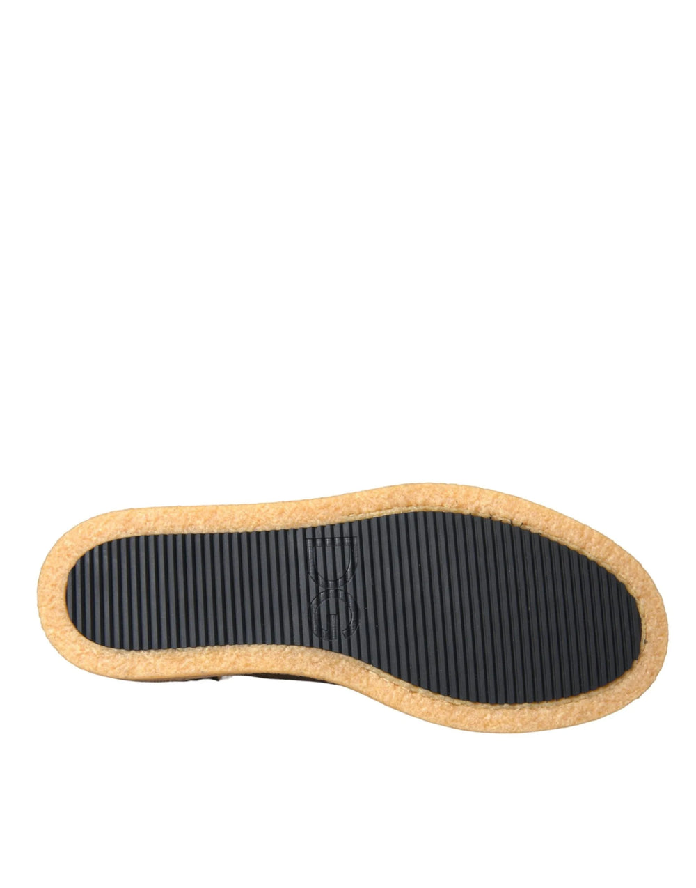 Mocasini barbatesti Dolce & Gabbana din piele cu blana, maro-negru - EU40.5/US7.5
