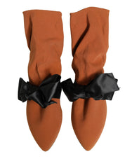 Botas de camurça castanha preta Dolce & Gabbana - EU41/US10.5