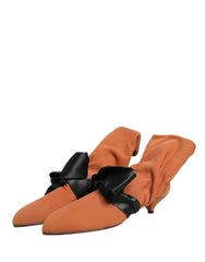 Botas de camurça castanha preta Dolce & Gabbana - EU41/US10.5