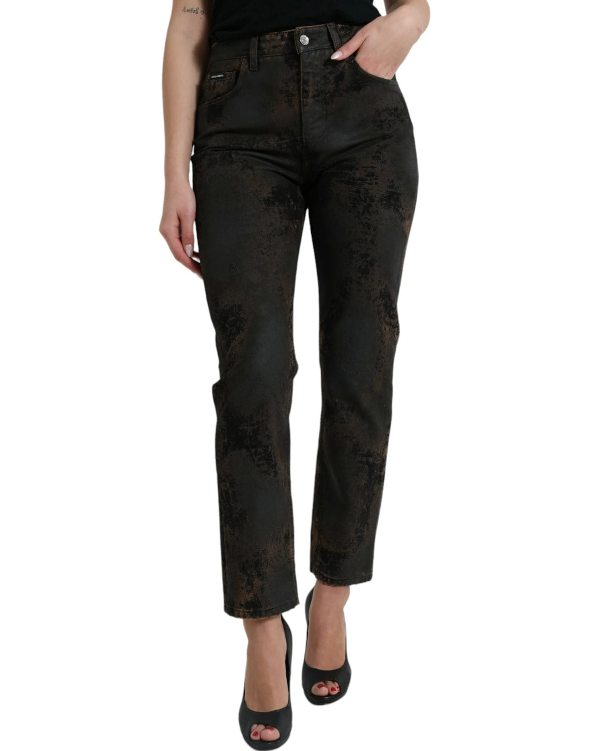 Dolce & Gabbana Brown BOYFRIEND Mid Waist Cotton Denim Jeans - IT40|S - Jeans