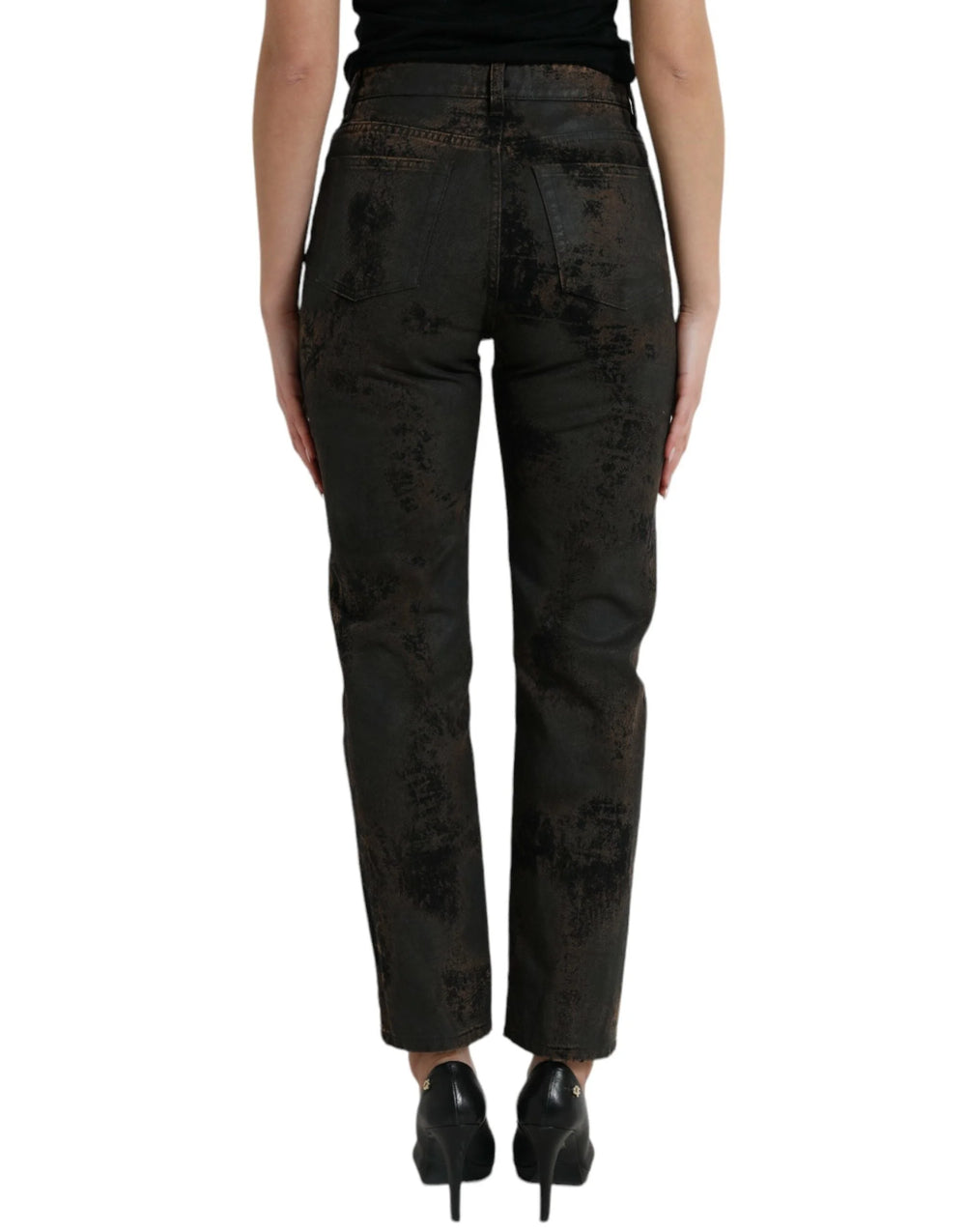 Dolce & Gabbana Brown BOYFRIEND Mid Waist Cotton Denim Jeans - IT40|S - Jeans