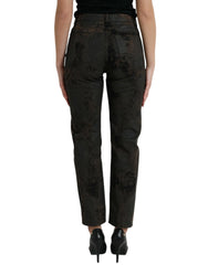 Dolce & Gabbana Brown BOYFRIEND Mid Waist Cotton Denim Jeans - IT40|S - Jeans