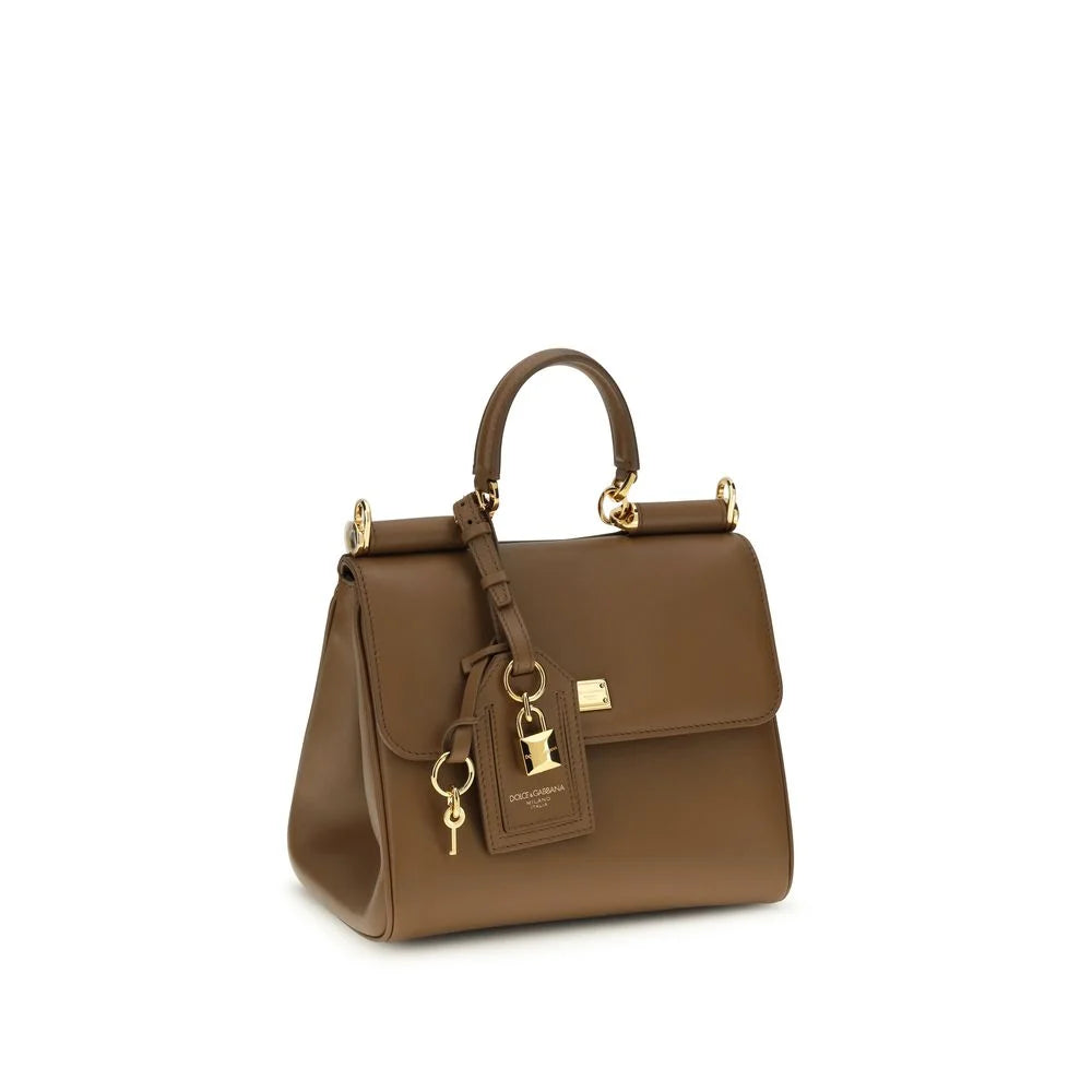 Dolce & Gabbana Brown Calf Leather Bos Taurus Shoulder Bag