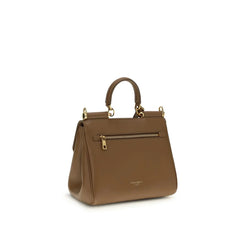 Dolce & Gabbana Brown Calf Leather Bos Taurus Shoulder Bag