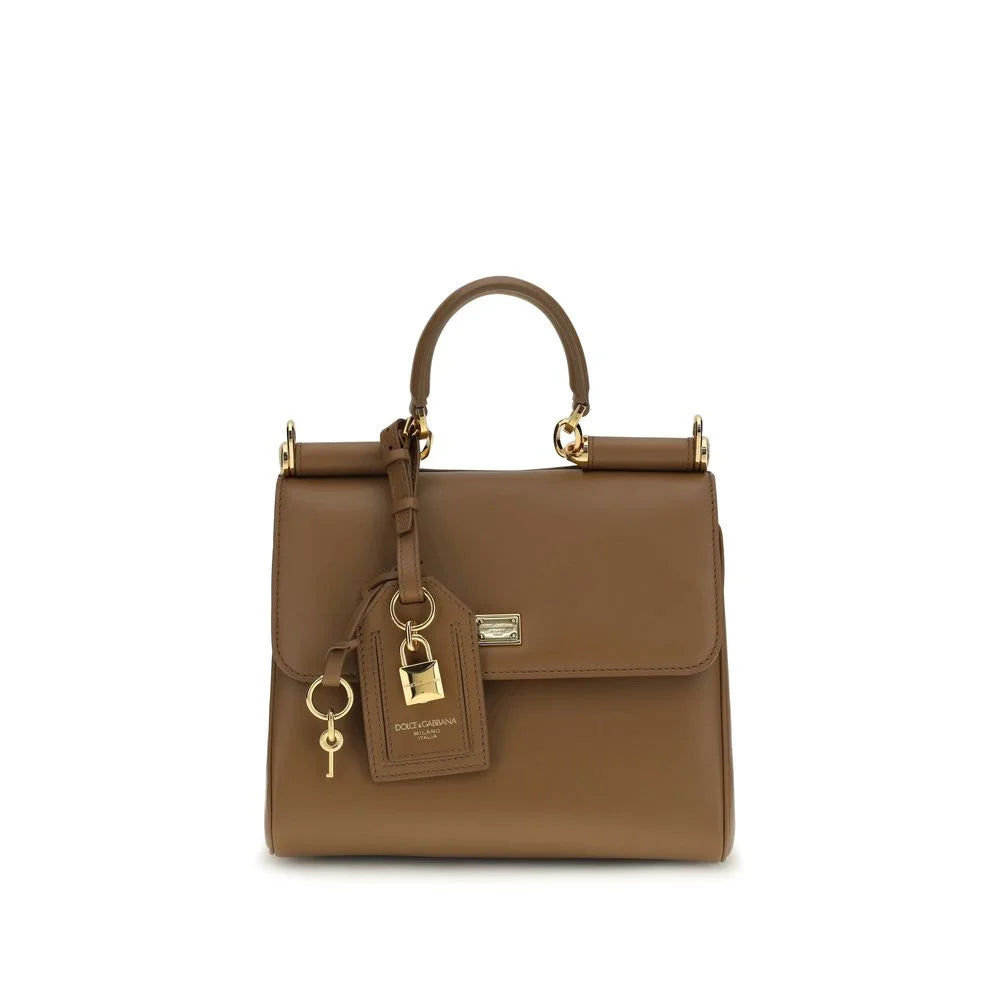 Dolce & Gabbana Brown Calf Leather Bos Taurus Shoulder Bag