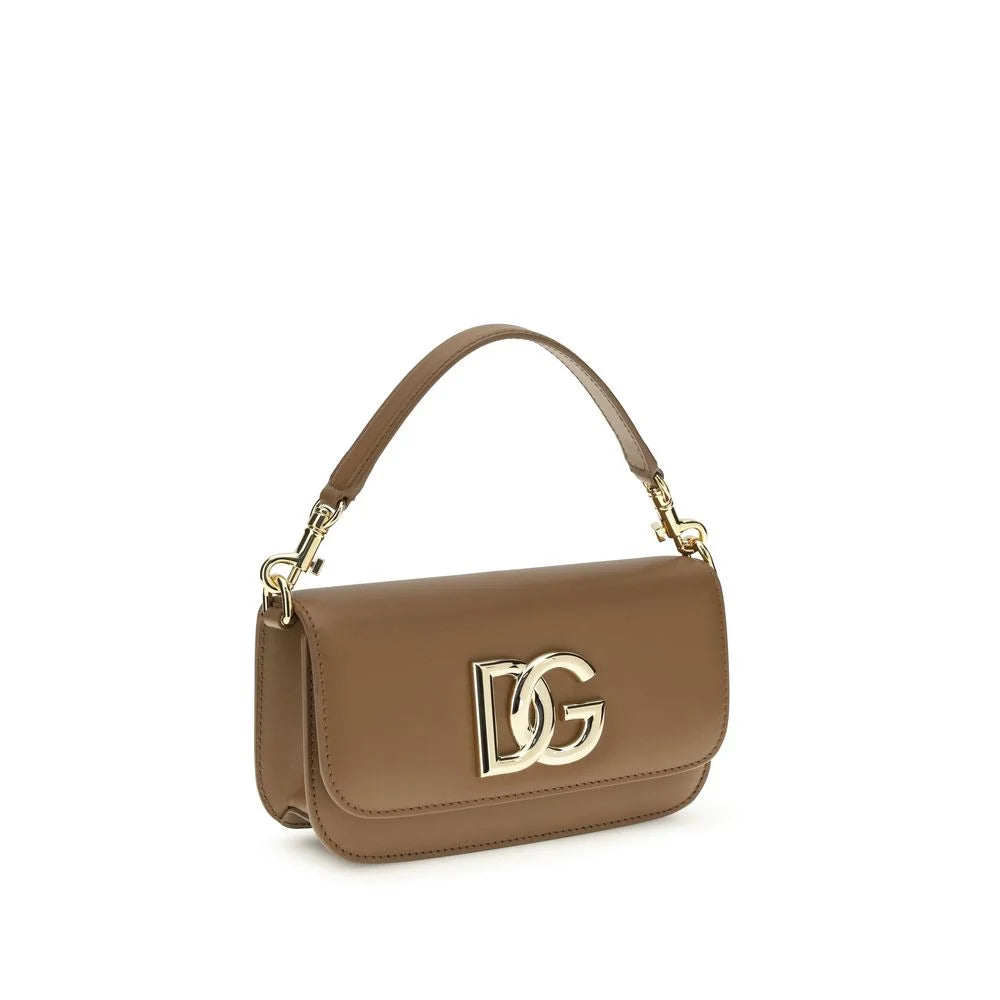 Dolce & Gabbana Brown Calf Leather Bos Taurus Shoulder Bag