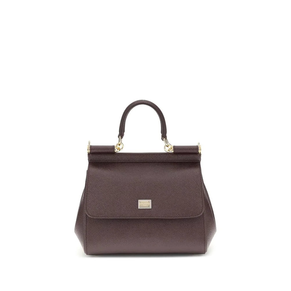 Dolce & Gabbana Brown Calf Leather Bos Taurus Shoulder Bag