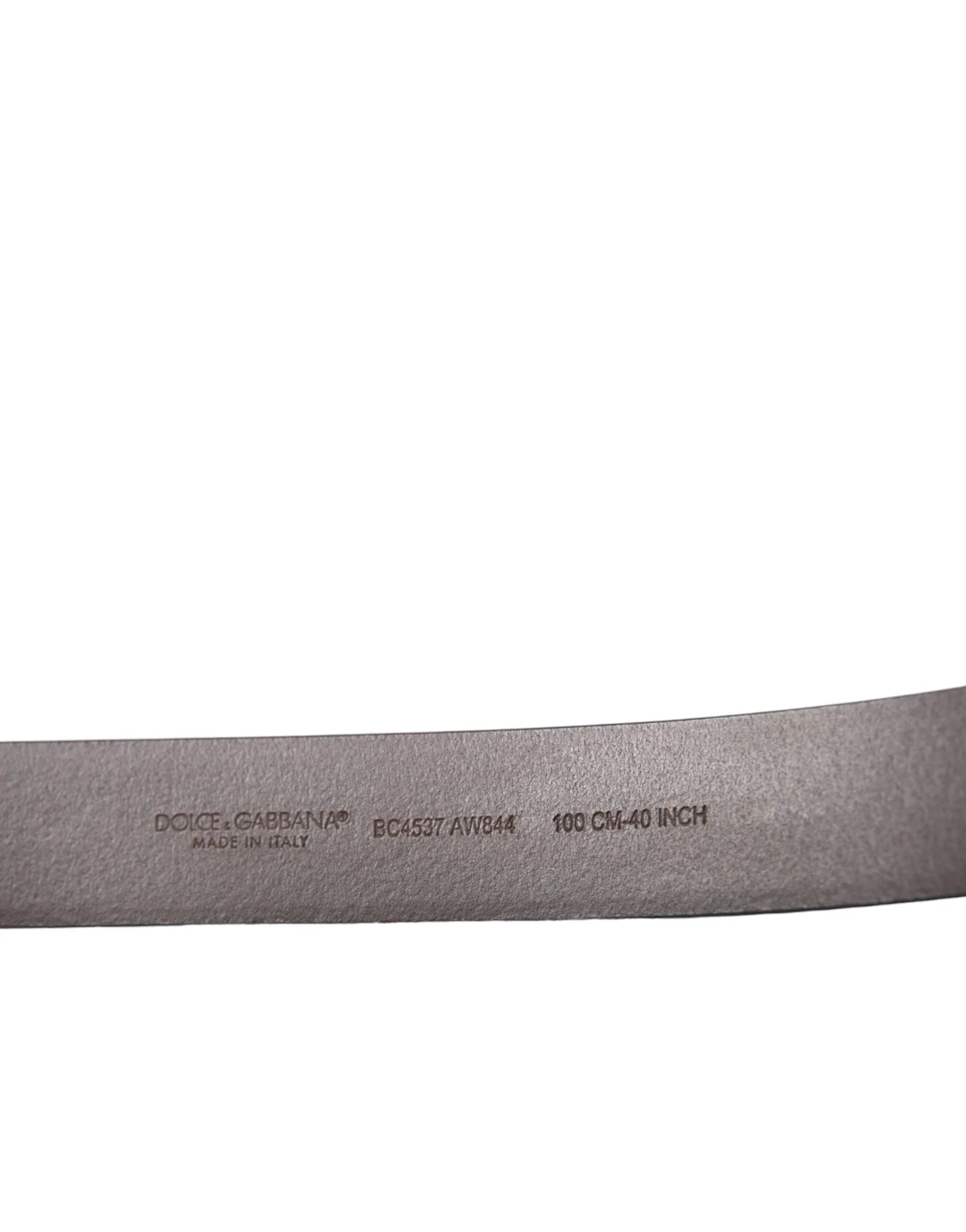 Dolce & Gabbana Brown Calf Leather Gold Metal Buckle Belt - 100 cm / 40 Inches - Belts